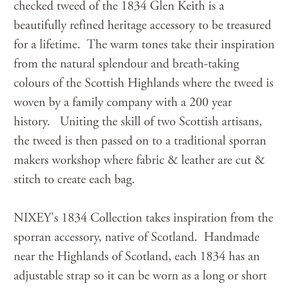 Nixey 1834 Collection - Glen Keith Sporran, Crossbody Bag - Picture 9 of 10